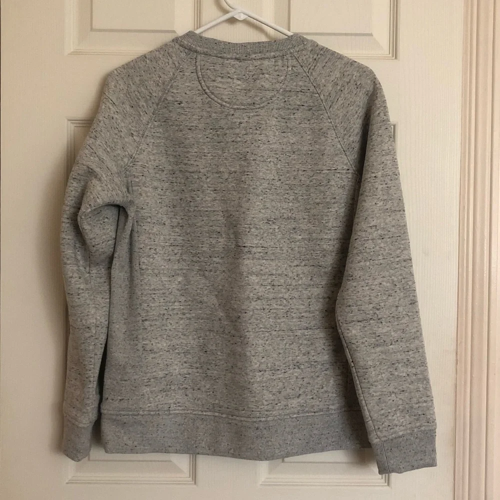 Relaxed Fit Midweight Crewneck Block Logo Sleeve Graphic Sweatshirt size small - Picture 4 of 5